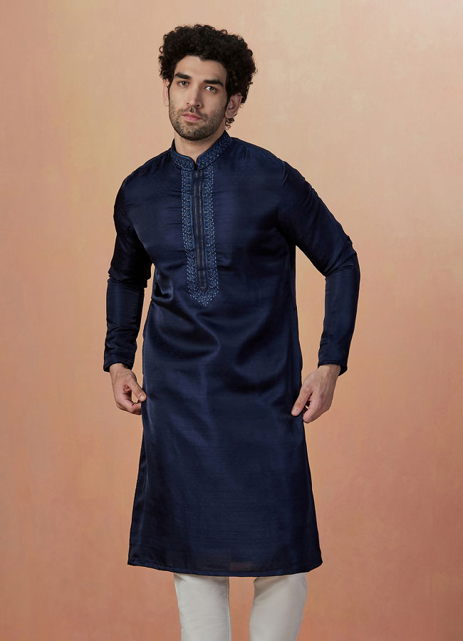 Kurta pajama best sale navy blue colour